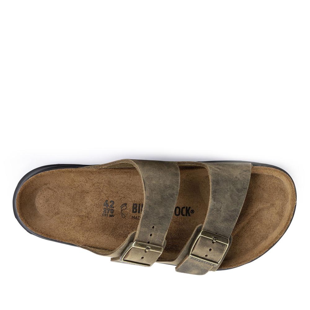 Klapki męskie Birkenstock Arizona Crosstown 1018463 - brązowe