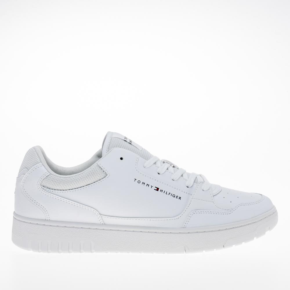 Buty Tommy Hilfiger Basket Core Leather FM0FM05040-YBS - białe