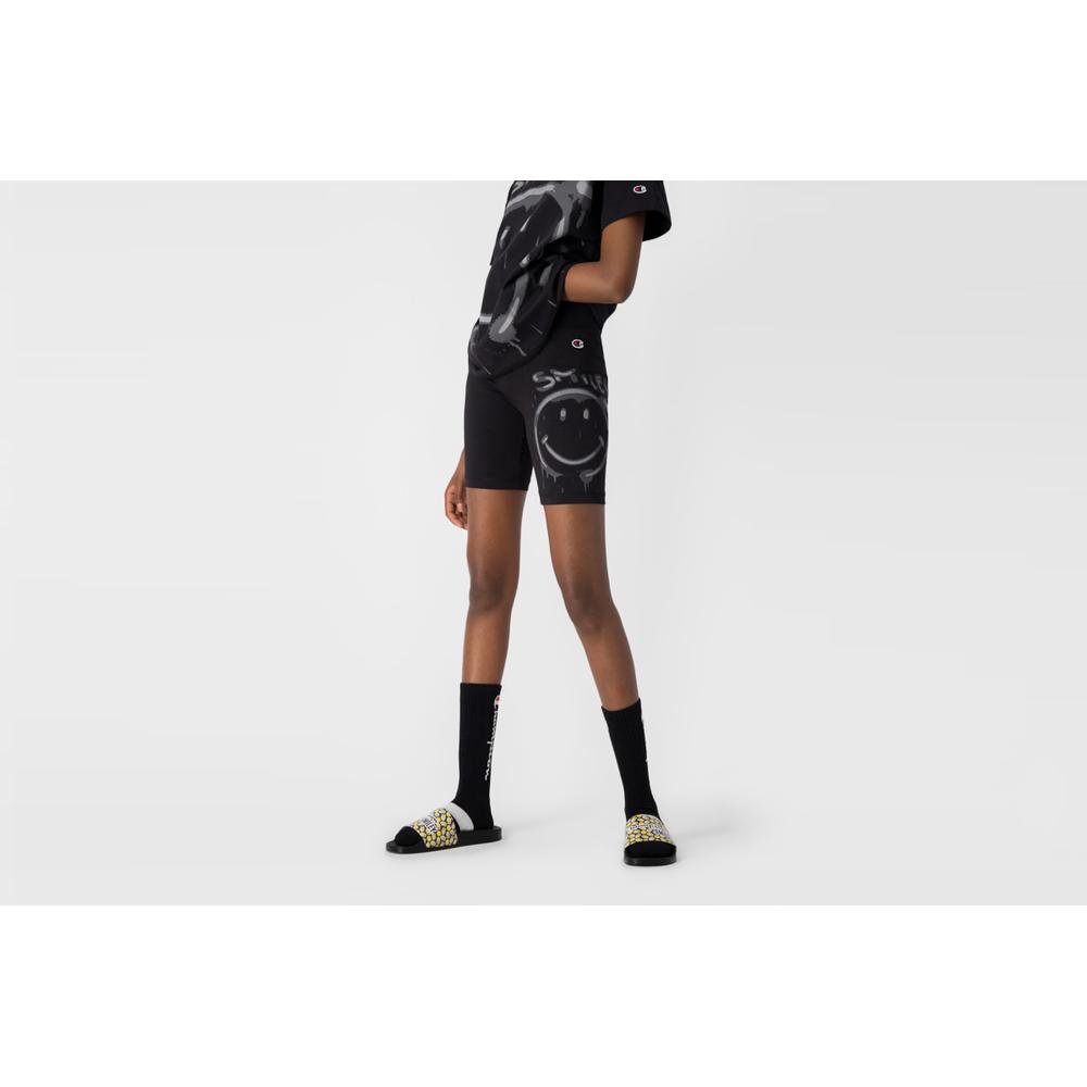 Spodenki Champion 50th Anniversary Edition Graffiti Print Bike Shorts 115938-KK001 - czarne