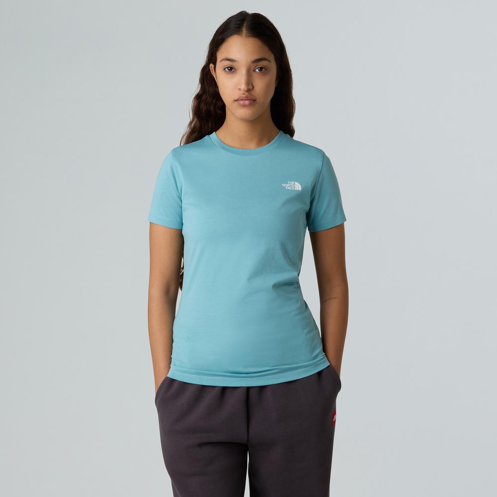 Koszulka damska The North Face Simple Dome 0A87NHBOA1 - niebieskie