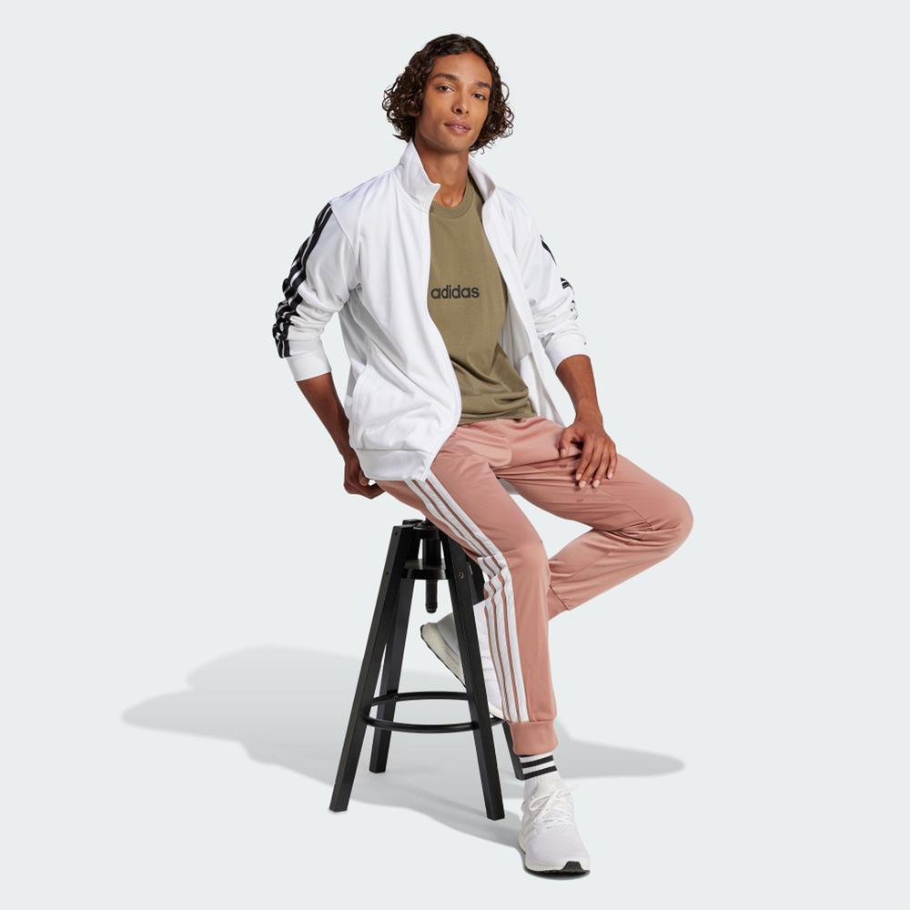 Koszulka męska adidas Sportswear Essentials Linear Single JE9001 - zielona
