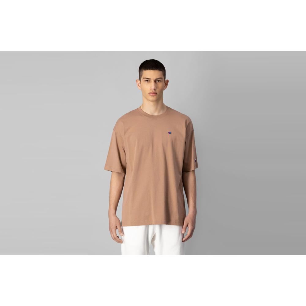 Koszulka Champion C Logo Muscle Fit 216548-MS036 - brązowa