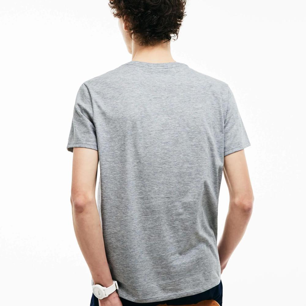 Koszulka męska Lacoste Crew Neck Pima Cotton Jersey TH6709-CCA - szara