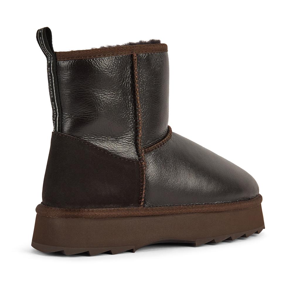 Buty damskie Emu Australia Sharky Mini Town Flatform W13340CHOC - brązowe