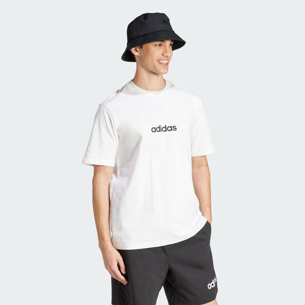 Koszulka męska adidas Sportswear Essentials Linear Single JE9000 - biała