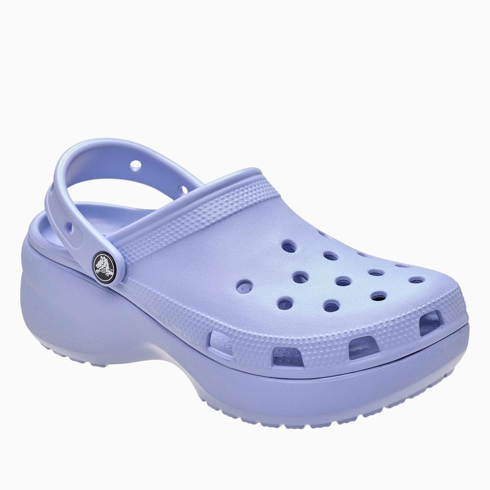 Klapki damskie Crocs Classic Platform Clog 206750-453 - fioletowe