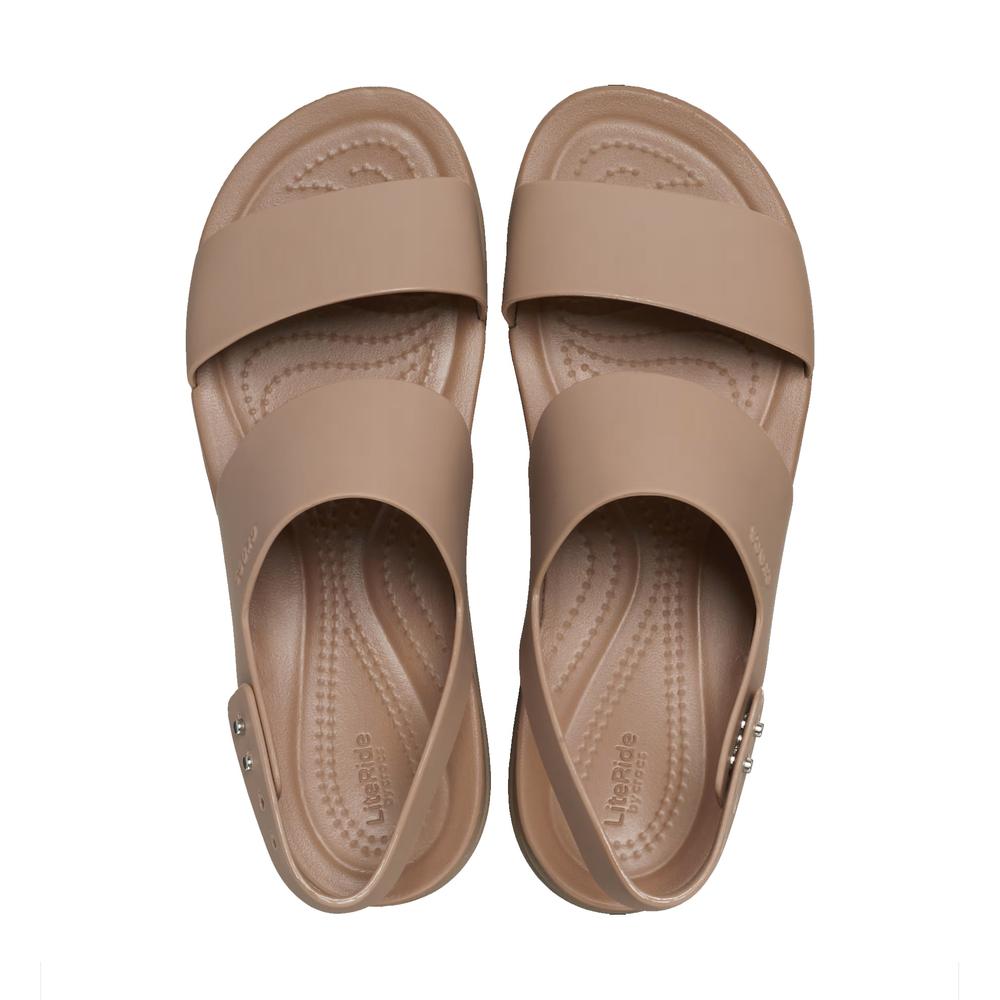 Klapki Crocs Brooklyn Low Wedge 206453-2EL - beżowe