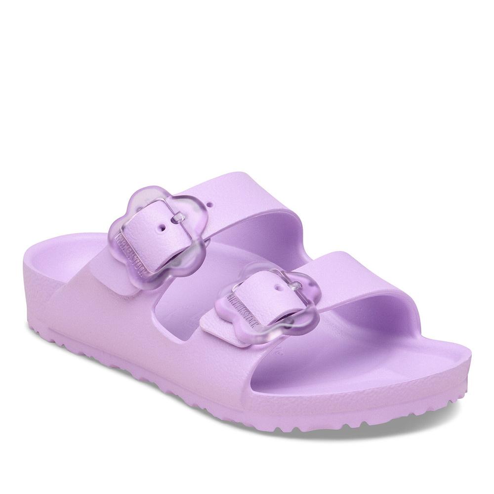 Klapki dziecięce Birkenstock Arizona Flower Eva 1031262 - fioletowe