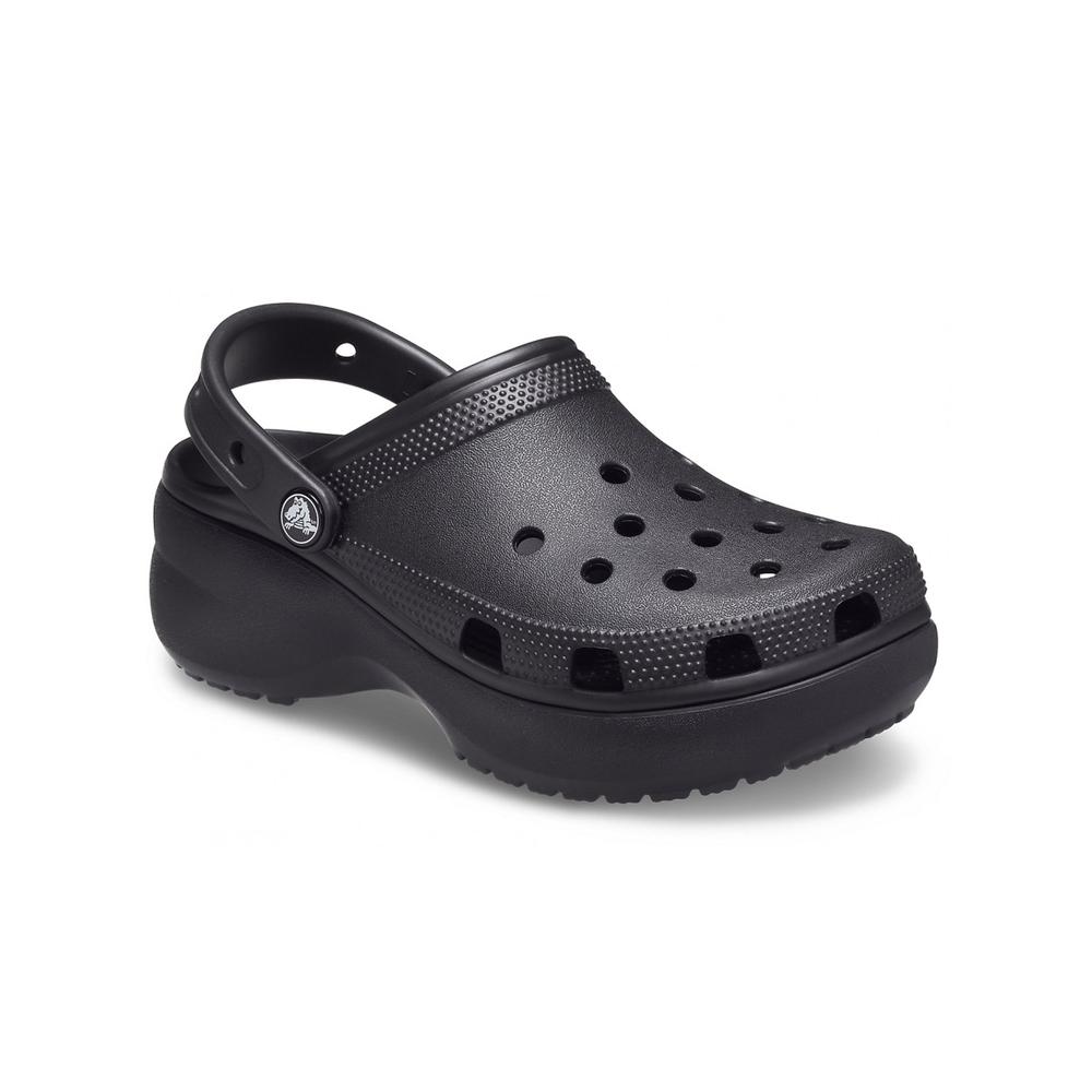 Klapki Crocs Classic Platform Clog 206750-001 - czarne