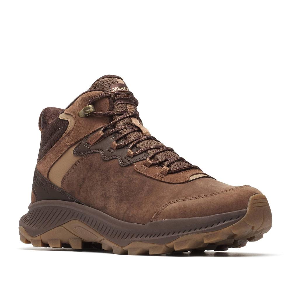 Buty męskie Merrell Speed Strike 2 Leather Mid Waterproof J038073 - brązowe