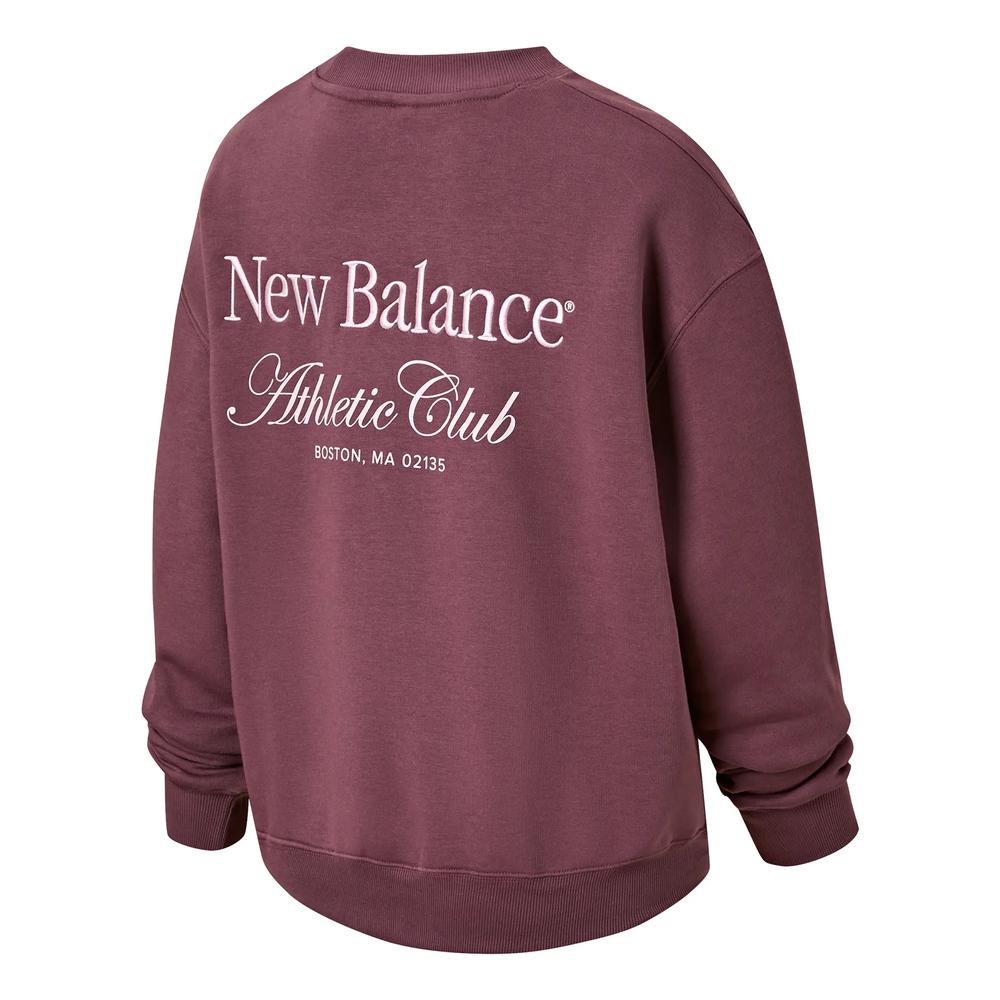 Bluza New Balance WT51949FDP - bordowa