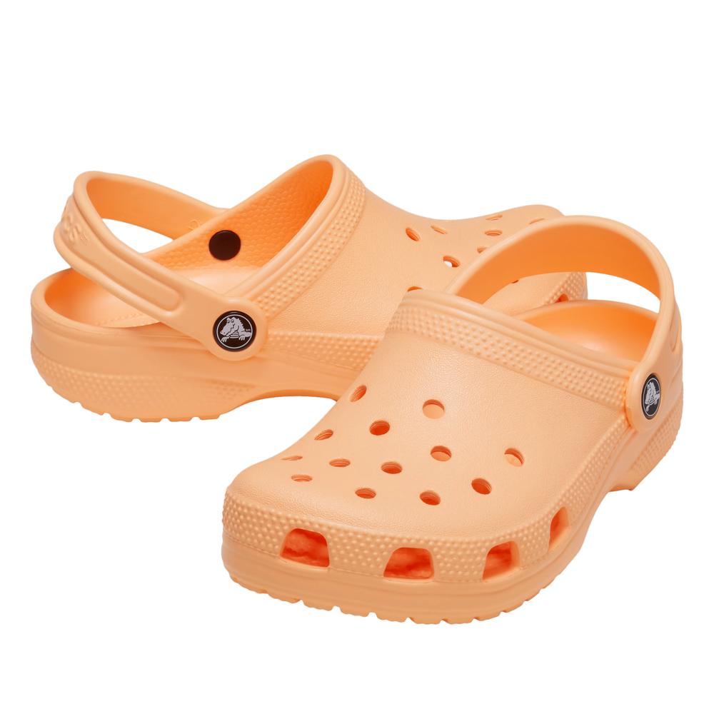 Klapki młodzieżowe Crocs Classic Clog 206991-86A - pomarańczowe