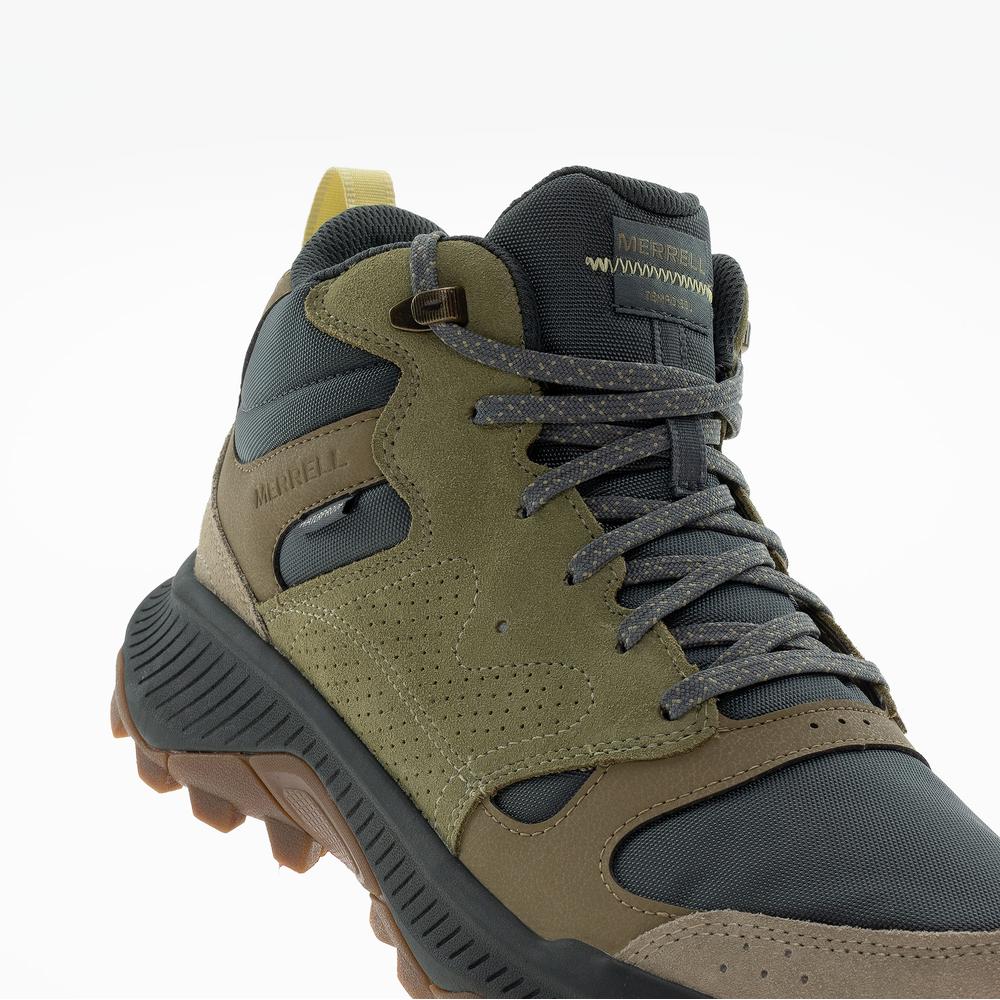 Buty męskie Merrell Tempo Sol Mid Waterproof J038941 - zielone