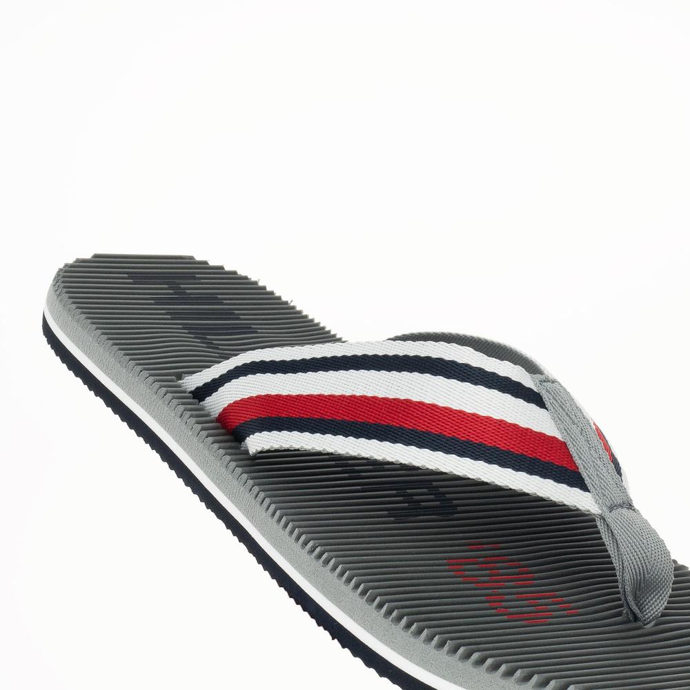 Japonki Tommy Hilfiger Massage Footbed Oly Beach Sandal FM0FM05025-PRT - szare