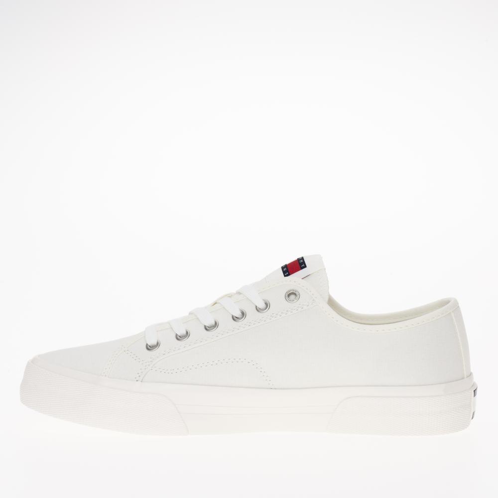 Buty Tommy Hilfiger Lace-Up Canvas EM0EM01365-YBL - białe