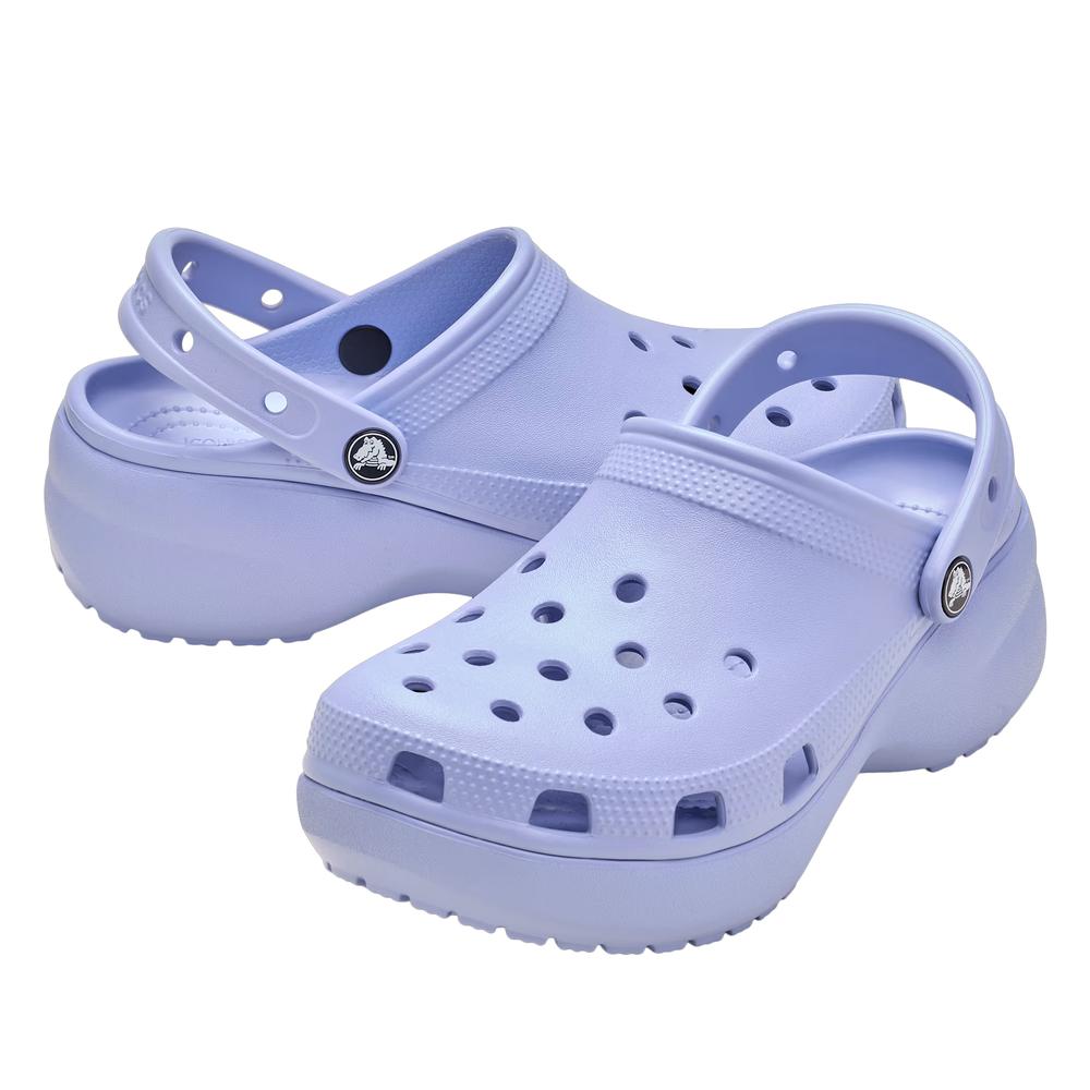 Klapki damskie Crocs Classic Platform Clog 206750-453 - fioletowe