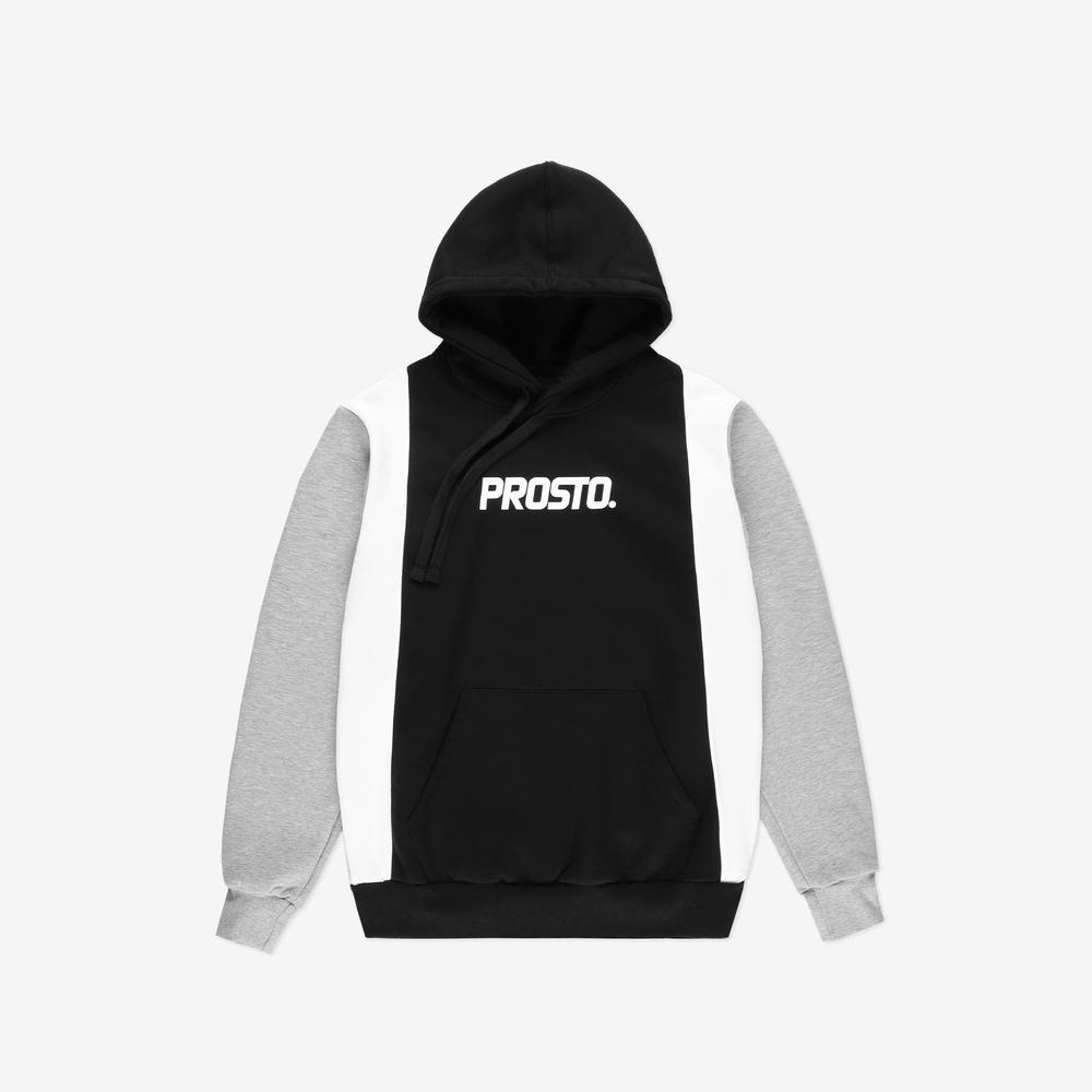 Bluza Prosto Klasyk Hoodie Shue KL222MSWE2093 - szaro-czarna