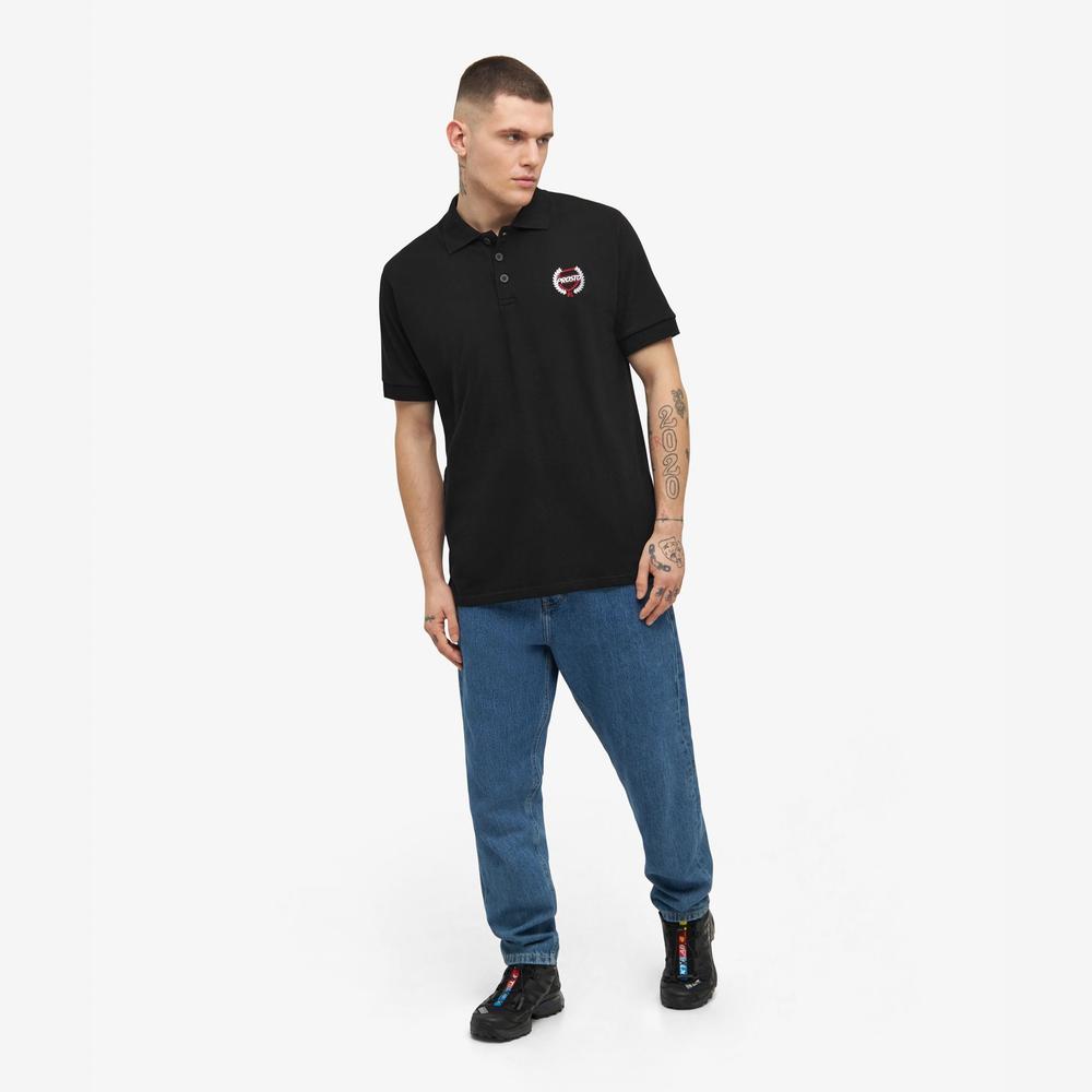 Koszulka Prosto Klasyk Polo Dine KL232MTEE3012 - czarna