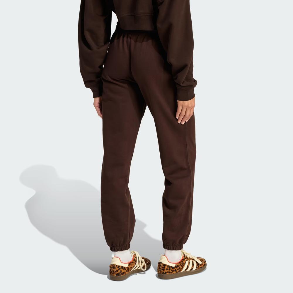 Spodnie damskie adidas Originals Essentials French Terry Regular Cuffed KC9071 - brązowe
