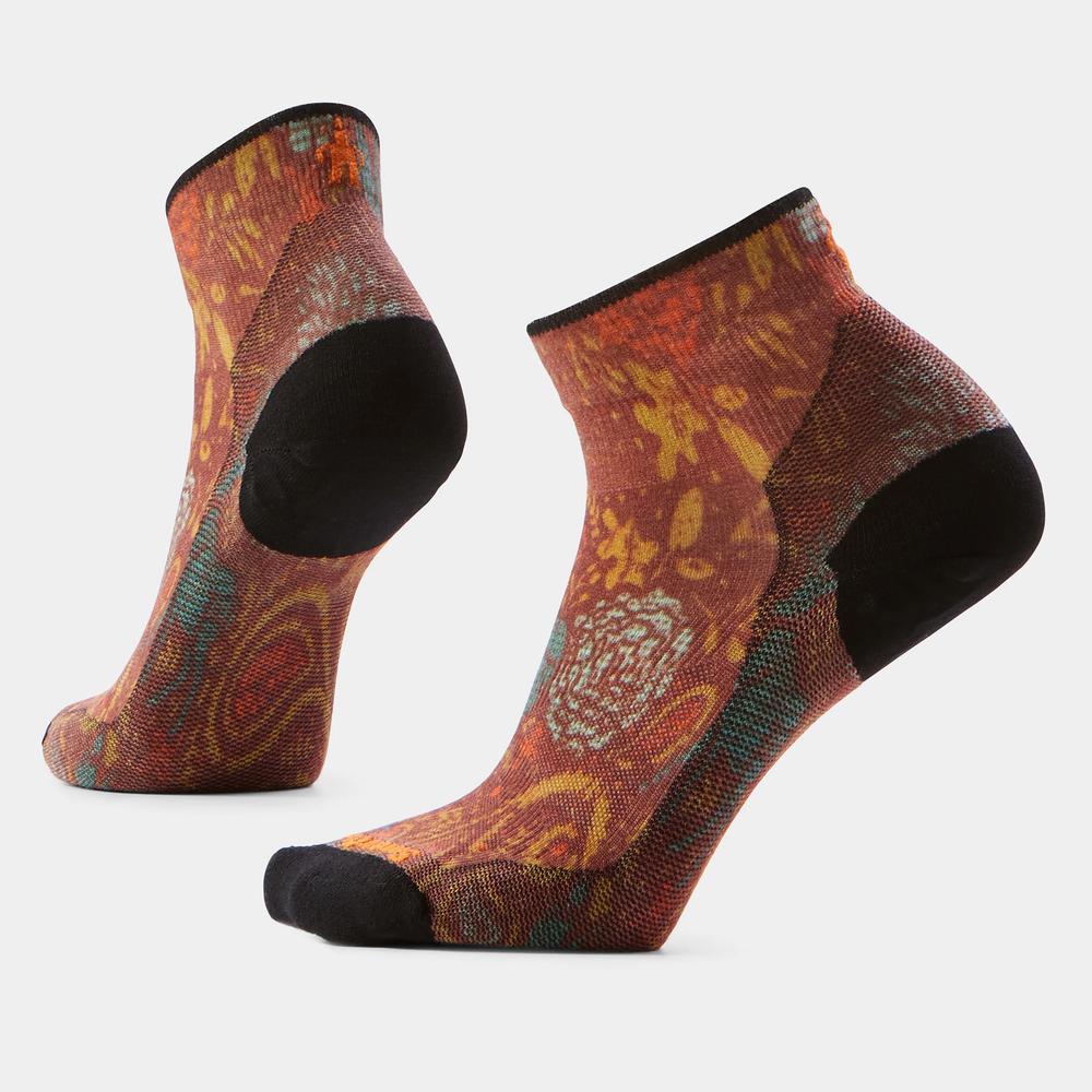 Skarpetki damskie Smartwool Bike Paisley Print Ankle 003103J331 - czerwone