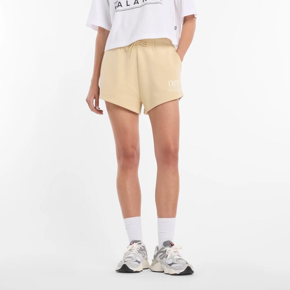 Spodenki damskie New Balance WB61Y80AABC - beżowe