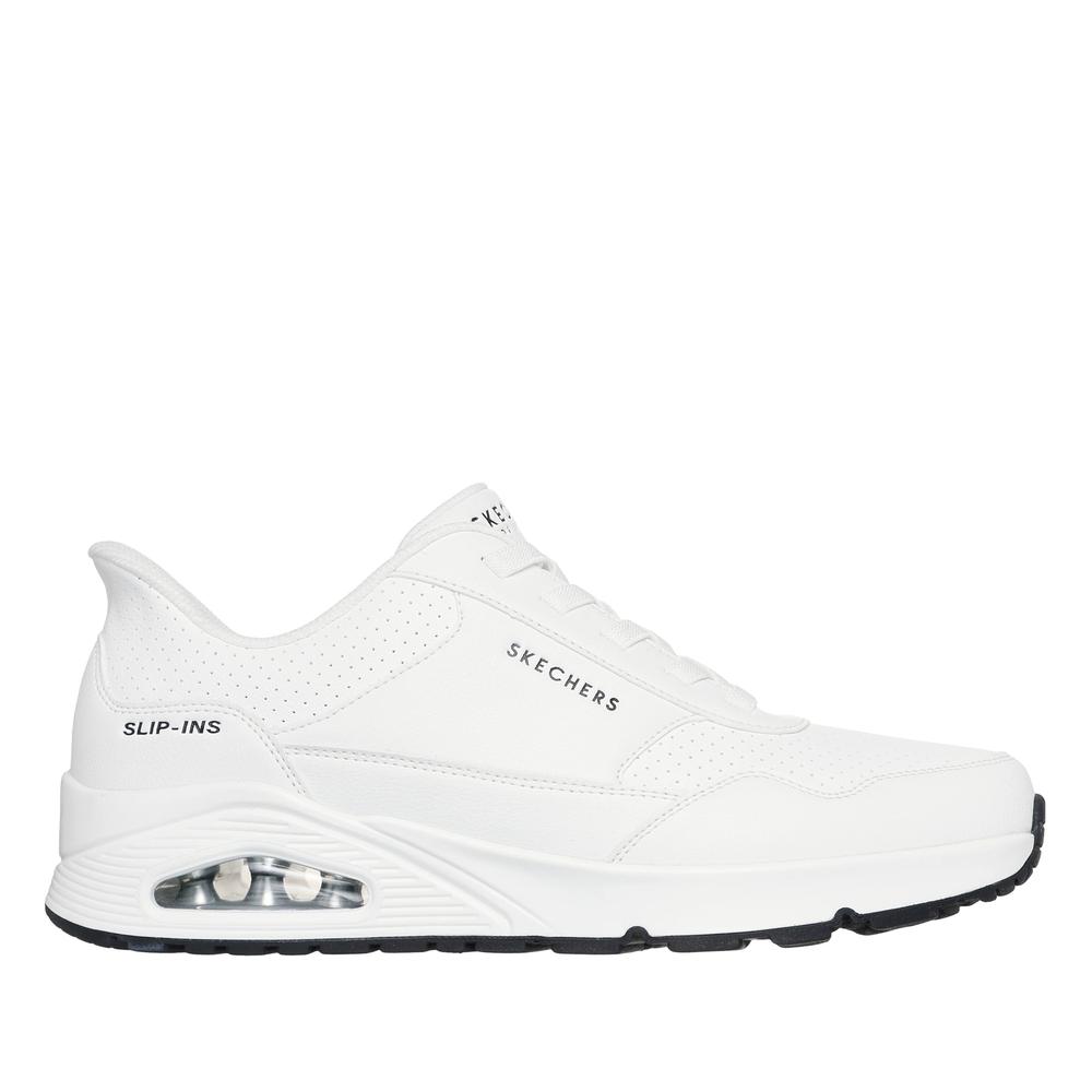 Buty męskie Skechers Slip-ins: Uno Banksia Luxe 183023WHT - białe