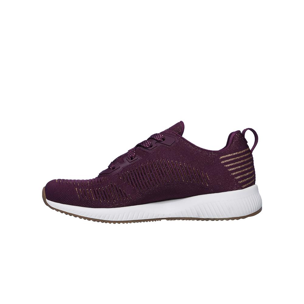 Buty Skechers Sport Squad Glam League 31347RAS - bordowe