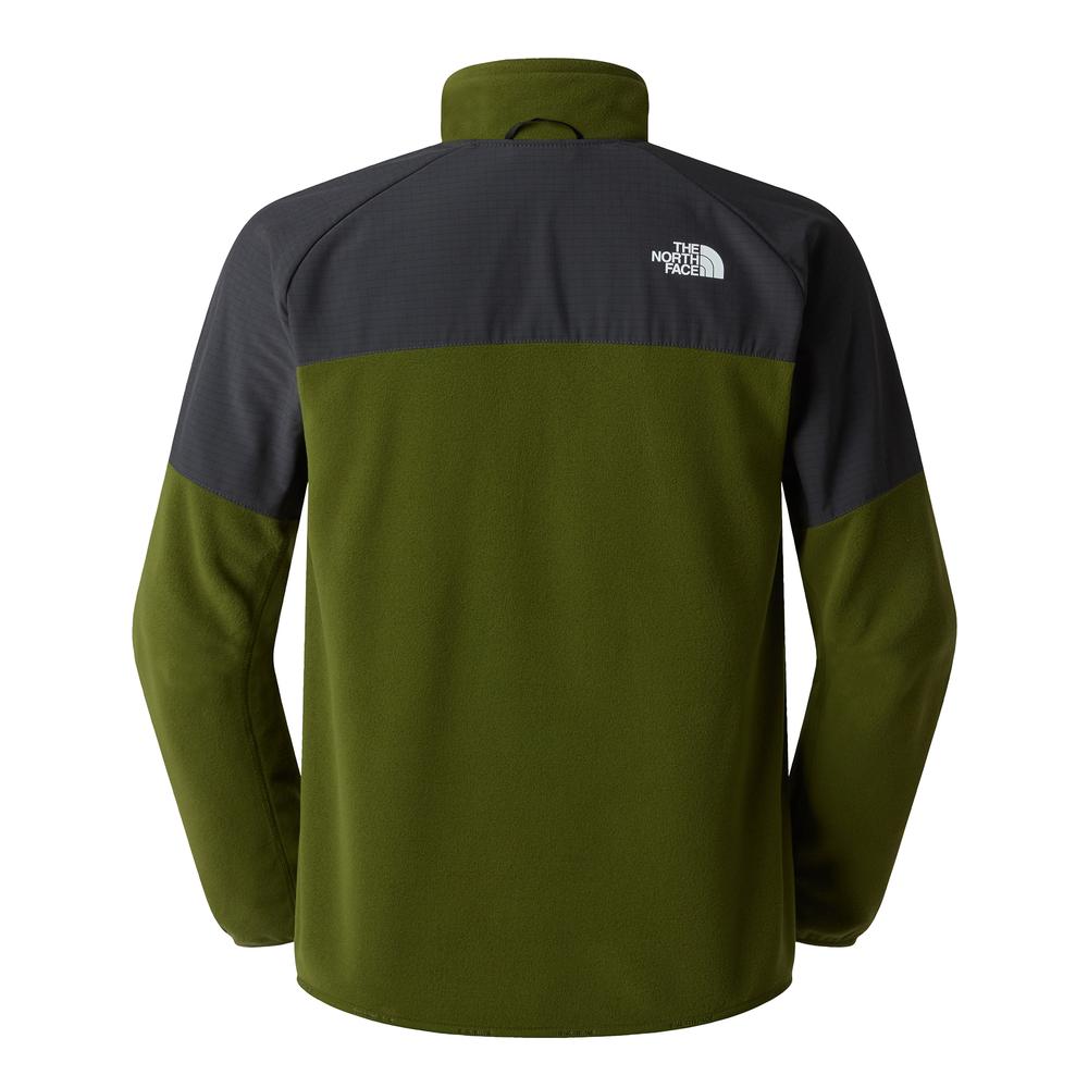 Bluza męska The North Face 100 Glacier Heavyweight Full-Zip Fleece 0A89JGM6D1 - szaro-zielona