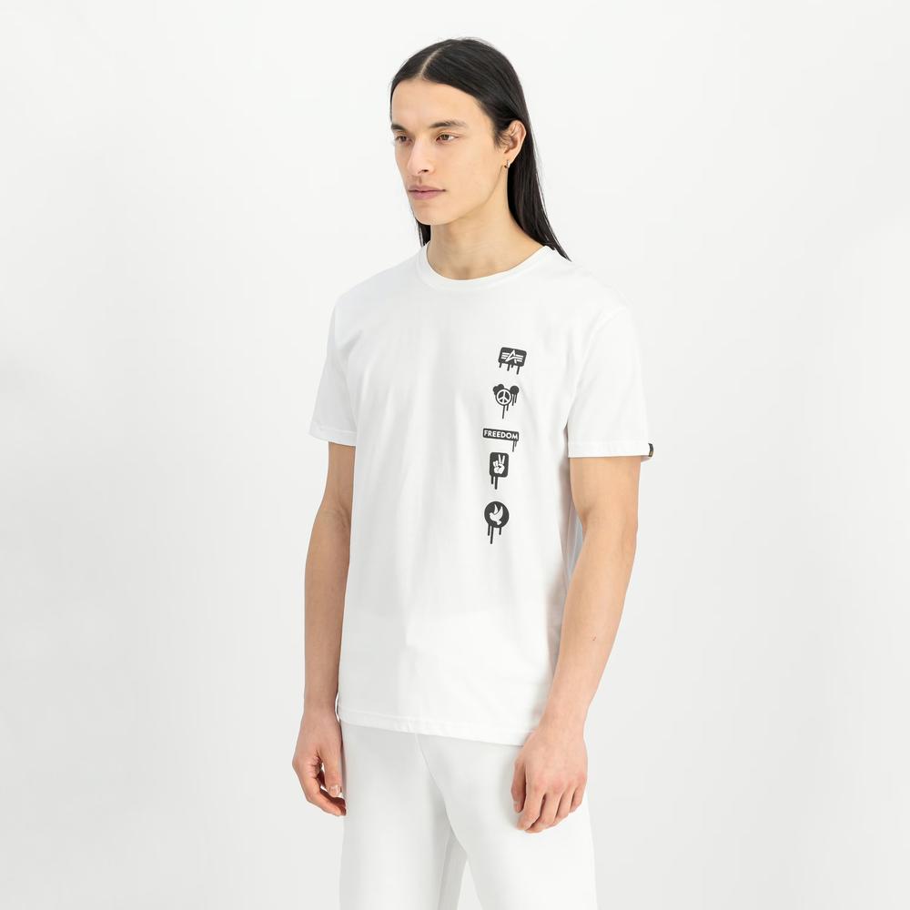 Koszulka męska Alpha Industries Freedom 15653909 - biała