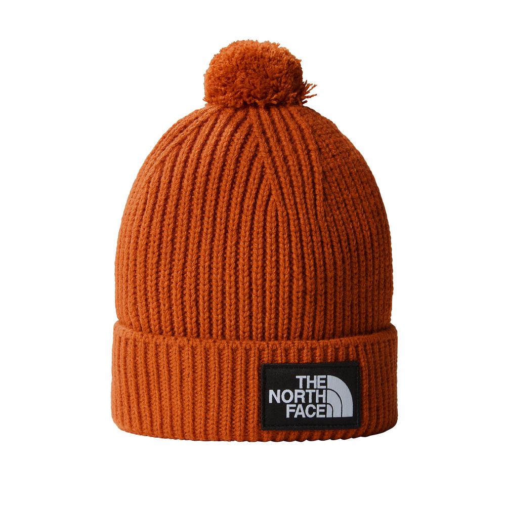 Czapka The North Face Logo Box Pompon Beanie 0A3FN31I01 - brązowa