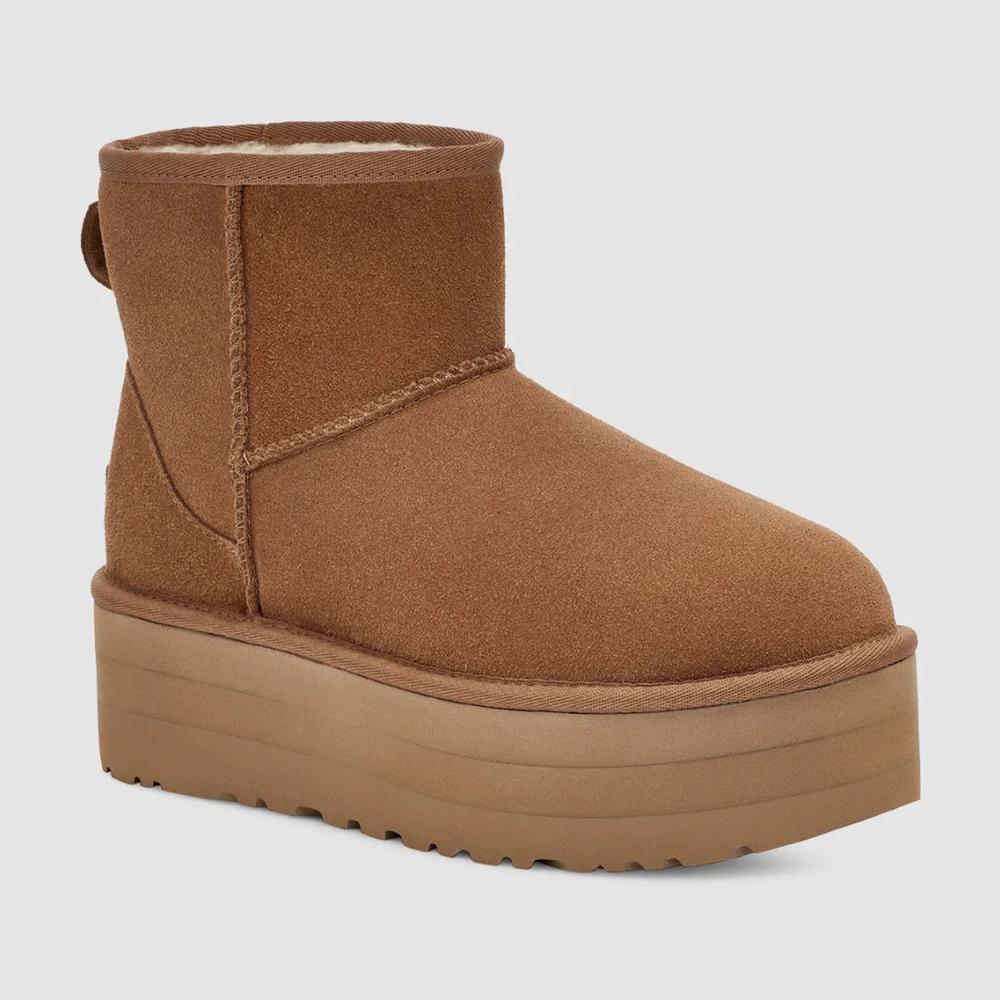 Buty damskie UGG Classic Mini Platform 1134991-CHE - brązowe