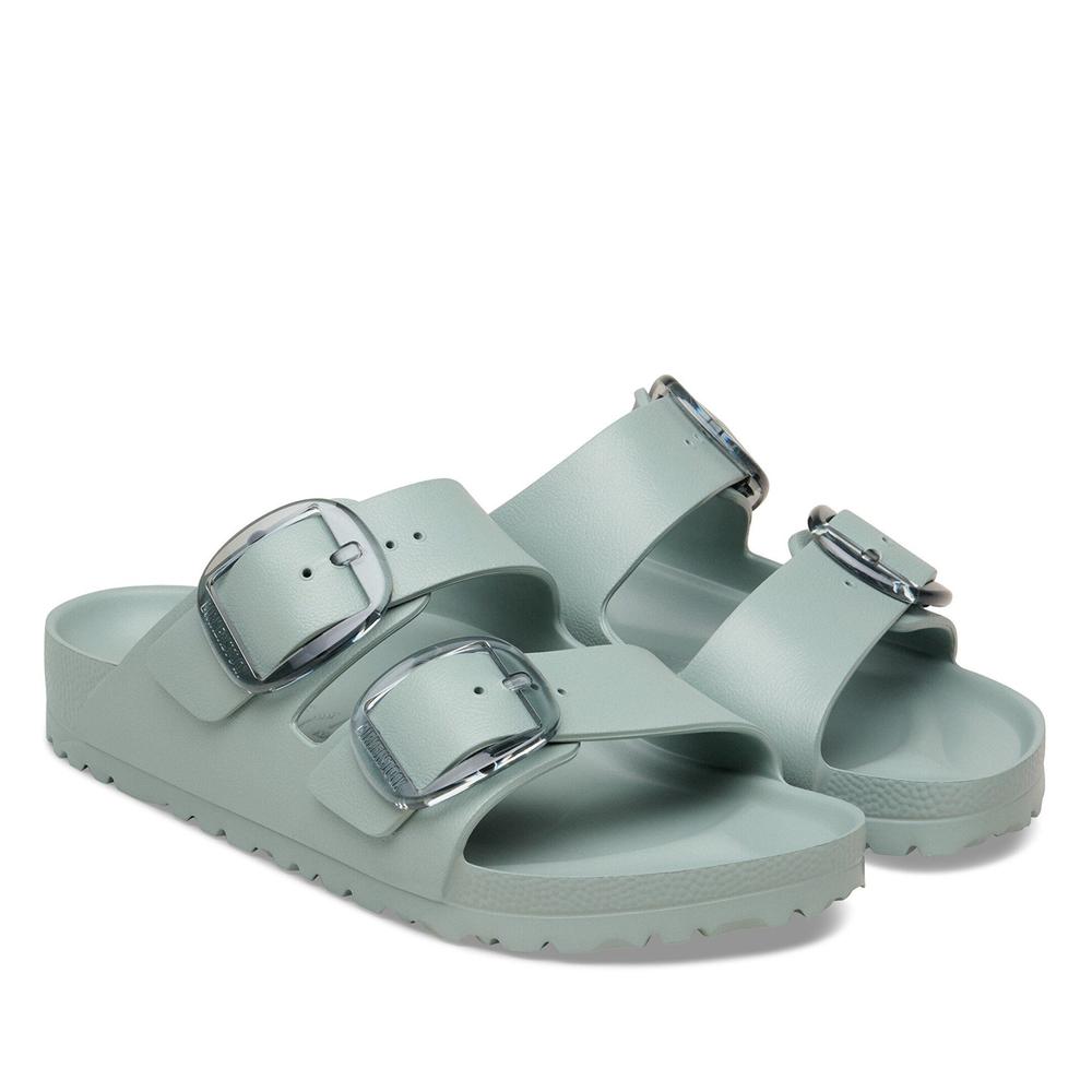 Klapki damskie Birkenstock Arizona Big Buckle 1031301 - zielone