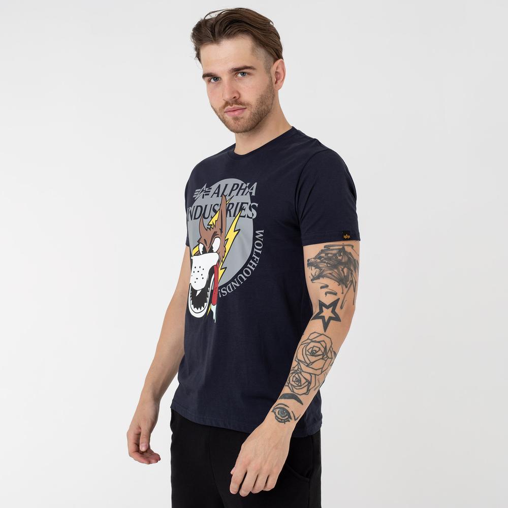 Koszulka Alpha Industries Wolfhounds T 10850307 - granatowa