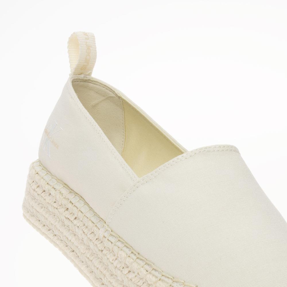 Buty Calvin Klein Platform Espadrille ML BTW YW0YW01378-0F9 - białe