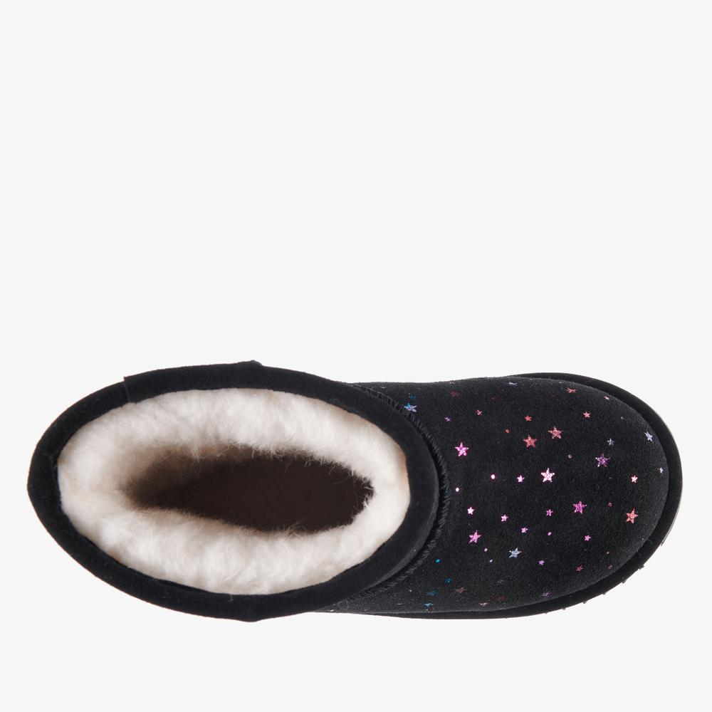 Buty dziecięce Emu Australia Sparkle Brumby K13100BLAK - czarne