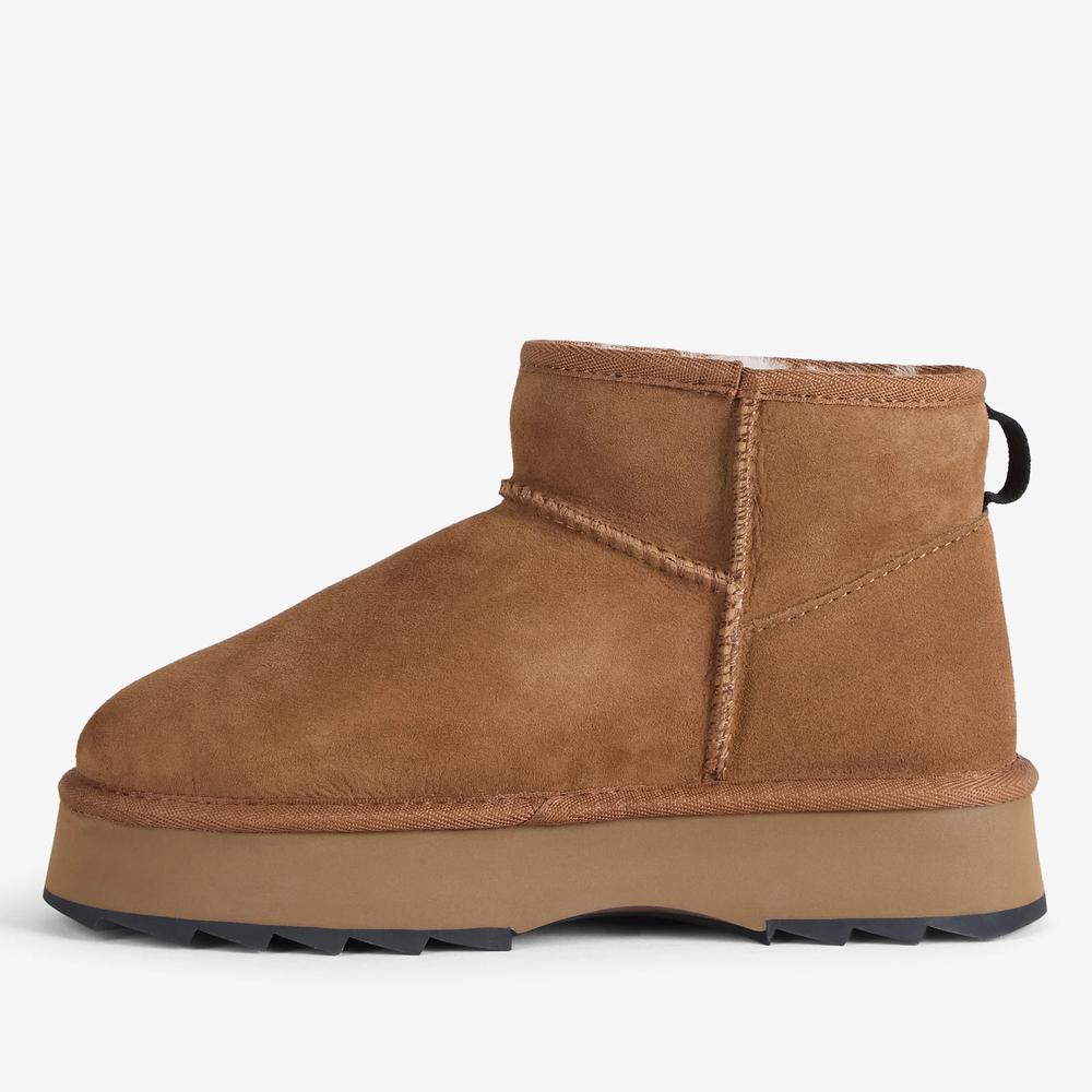 Buty damskie Emu Australia Sharky Micro Flatform W13304CHEB - brązowe