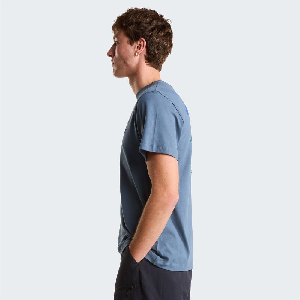 Koszulka męska The North Face Icon Celebration 0A8GAS0U31 - niebieska