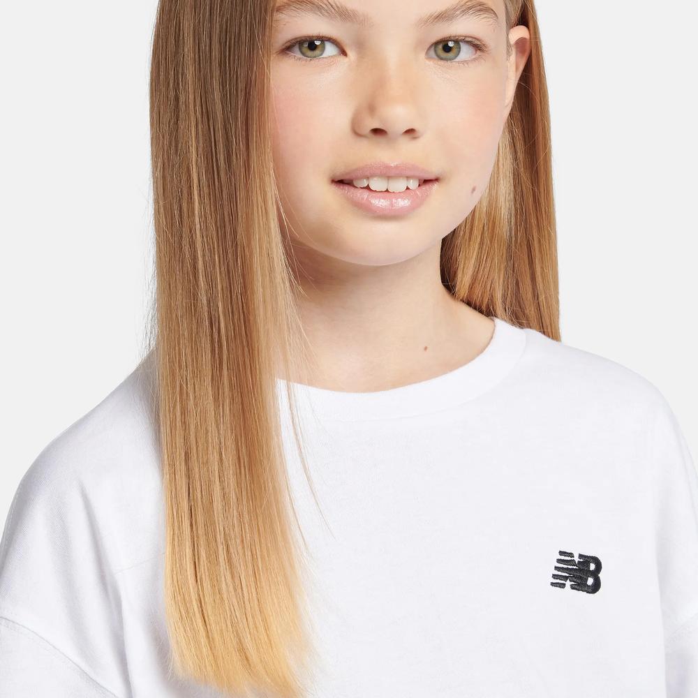 Koszulka dziecięca New Balance LAKG0001BWE - biała