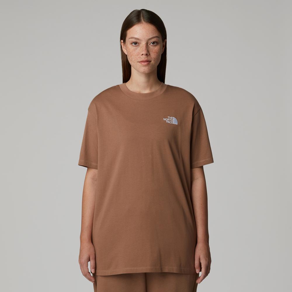 Koszulka damska The North Face Simple Dome 0A87NQ6IH1 - brązowa