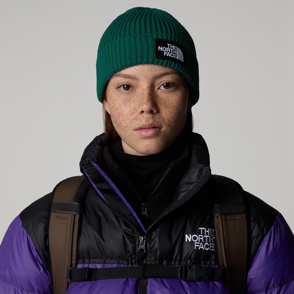 Czapka The North Face Logo Box Beanie 0A3FJXNL11 - zielona