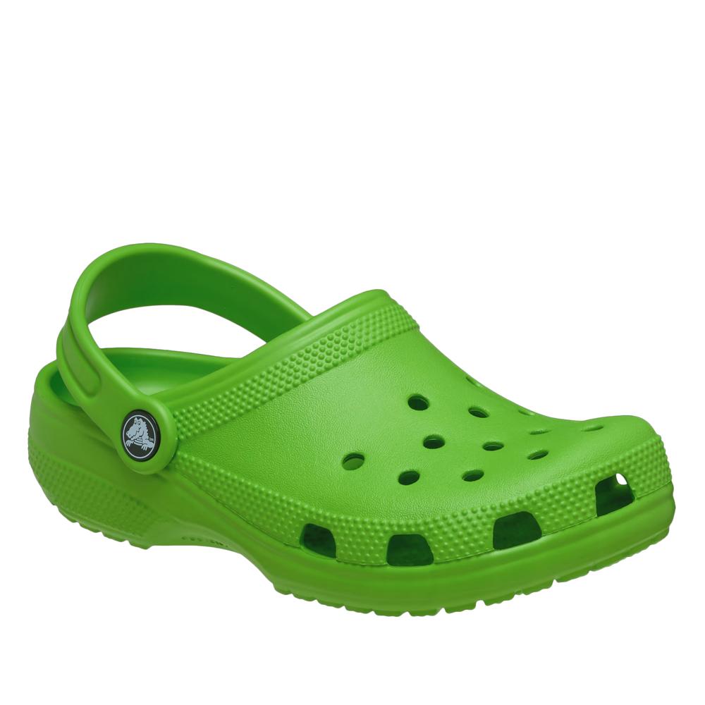 Klapki dziecięce Crocs Classic Clog 206991-30T - zielone