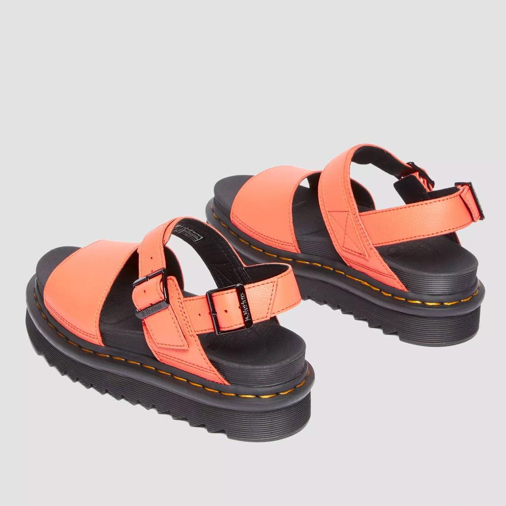 Sandały Dr Martens Voss Pisa Leather Strap 30723695 - pomarańczowy