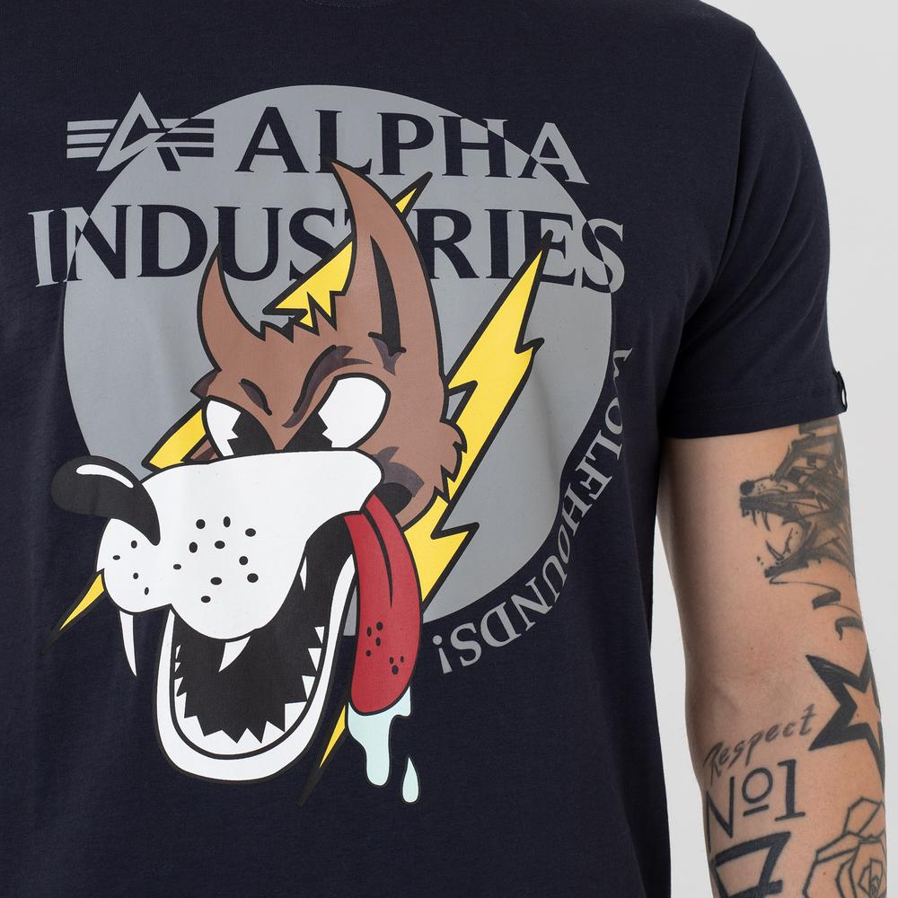 Koszulka Alpha Industries Wolfhounds T 10850307 - granatowa