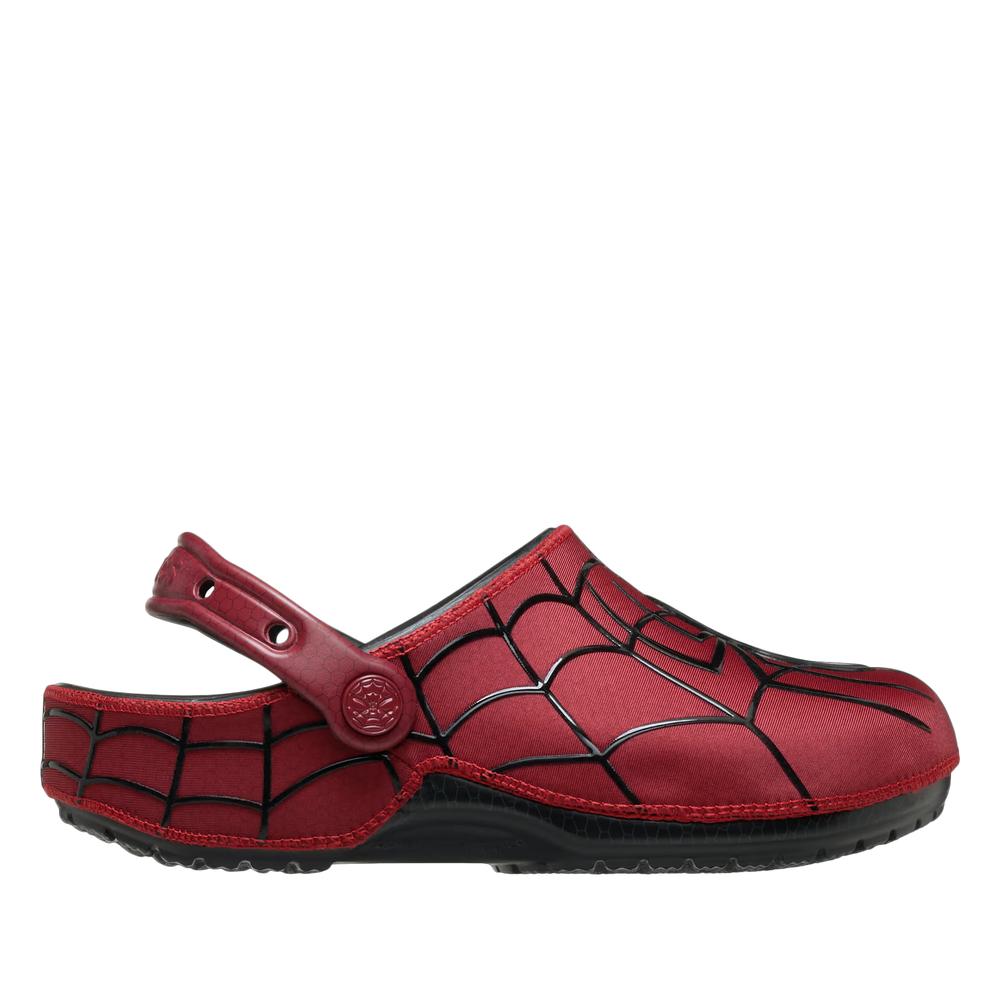Klapki męskie Crocs Spider-Man Neo Classic Clog 211489-90H - czerwone