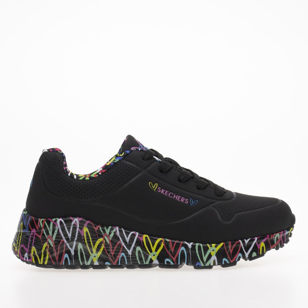 Buty Skechers Uno Lite Lovely Luv 314976LBKMT - czarne