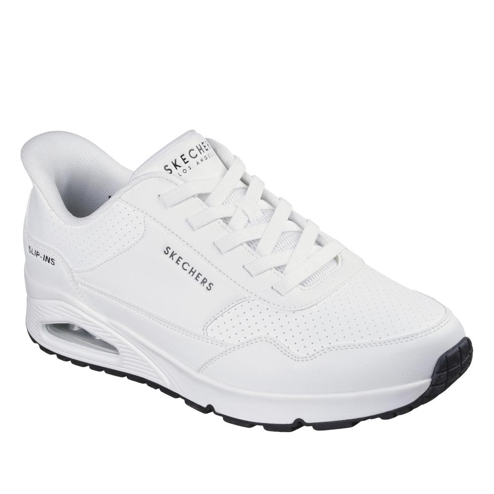 Buty męskie Skechers Slip-ins: Uno Banksia Luxe 183023WHT - białe