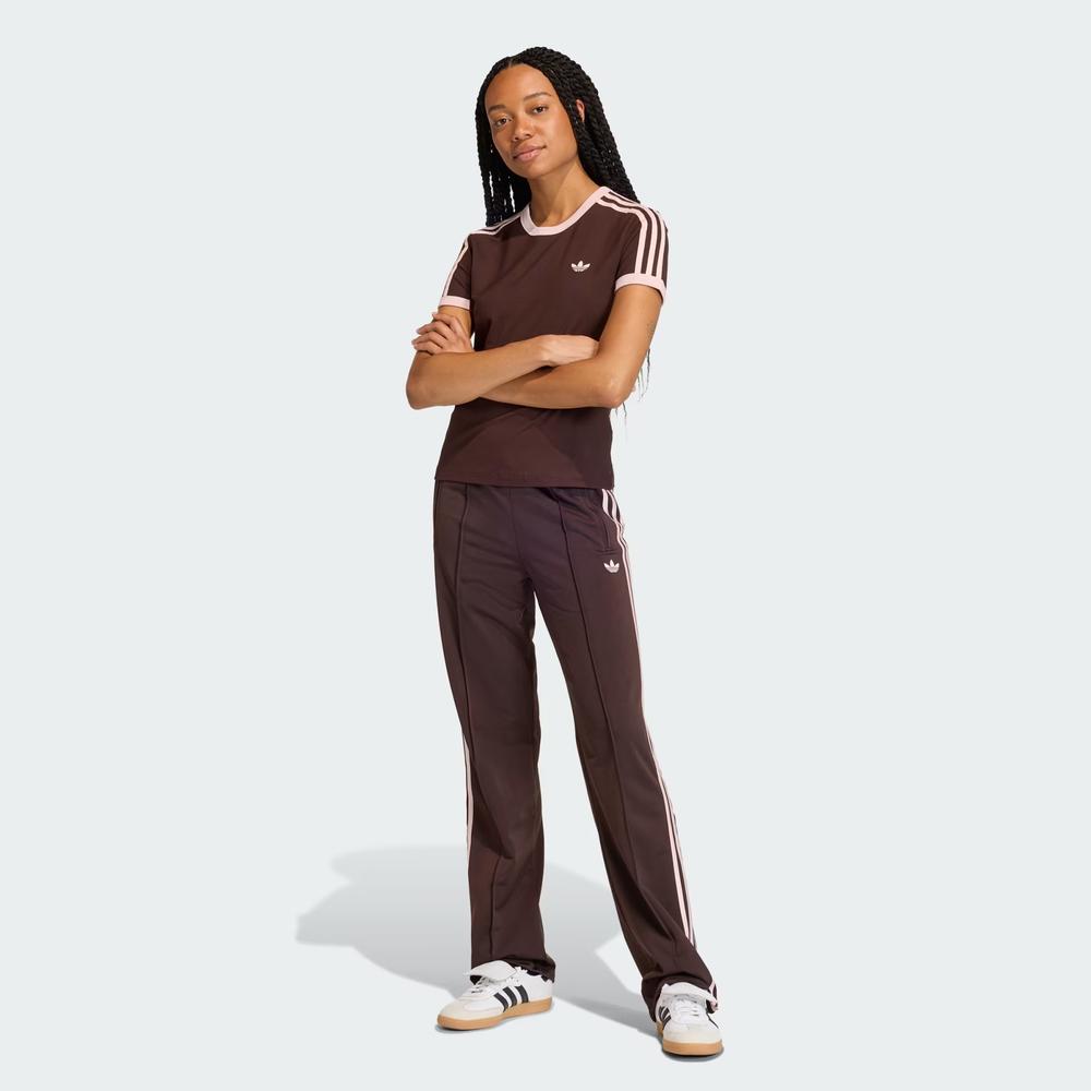 Koszulka damska adidas Originals 3-Stripes Slim KC9017 - brązowa