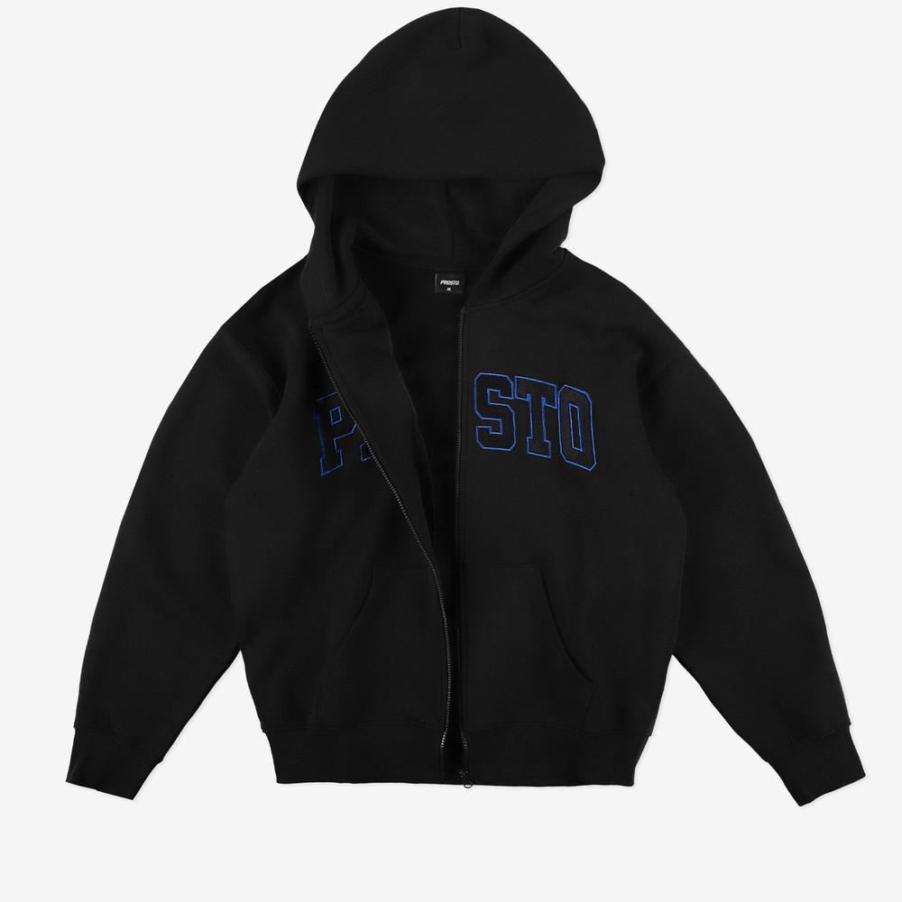 Bluza męska Prosto Zip Hoodie Axel KL251MSWE2181 - czarna