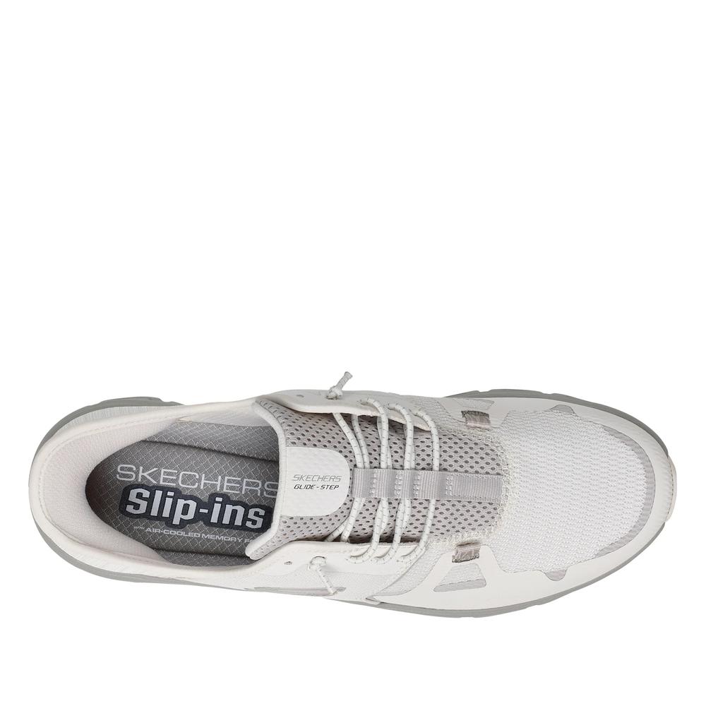 Buty męskie Skechers Slip-ins: Glide-Step Pro 232930NAT - białe