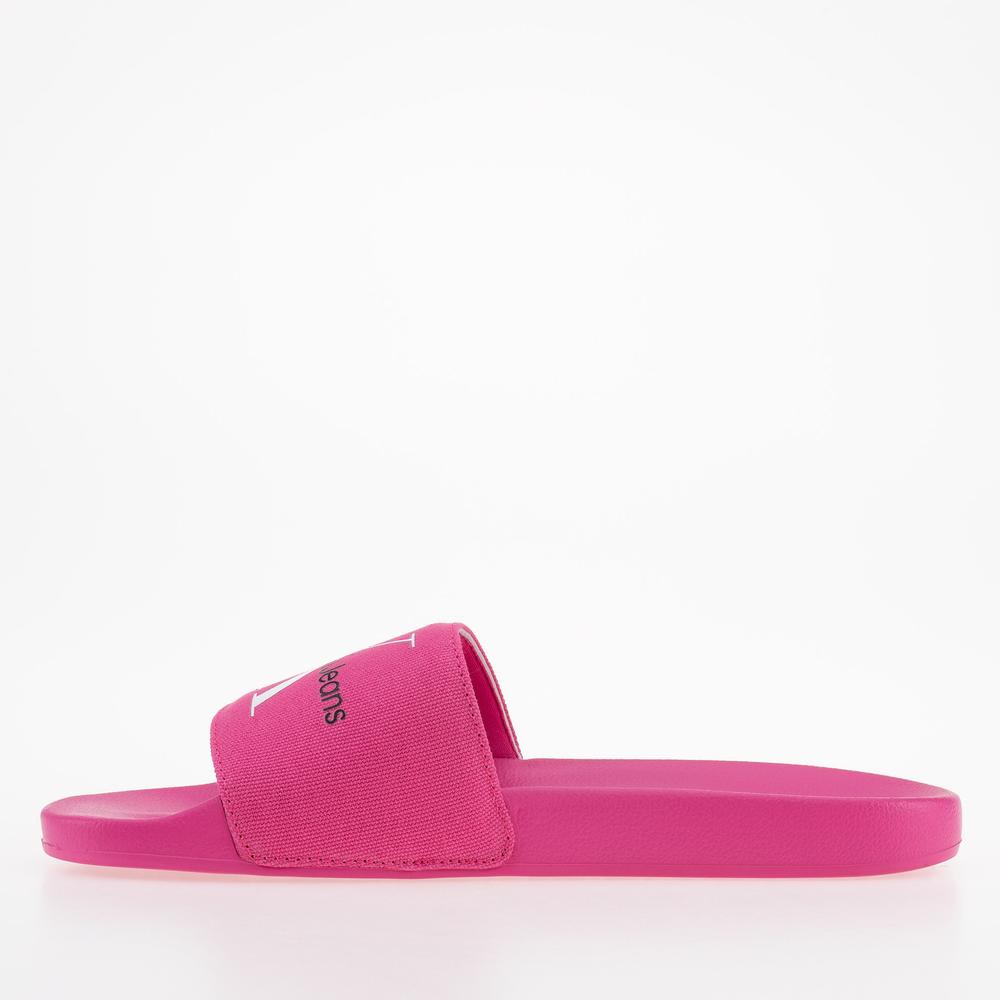 Klapki Calvin Klein Slide Monogram CO YW0YW00103-0J0 - różowe